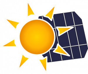 Sun light is charging solar plates.